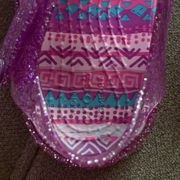 Crocs Glitter Jelly Sandals Size 6 - Picture 6 of 10